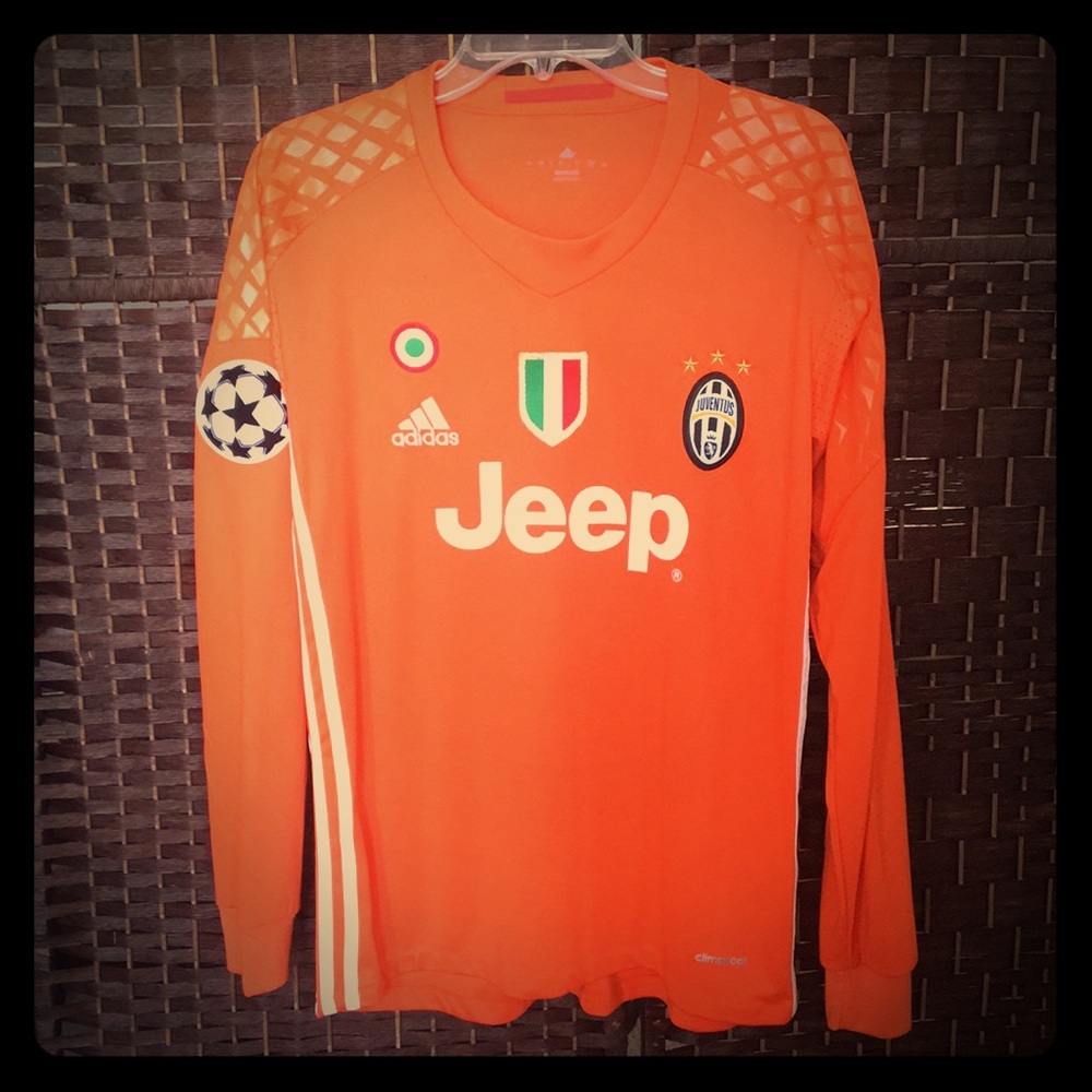 2016-17 Juventus Buffon Orange Long Sleeve Jersey